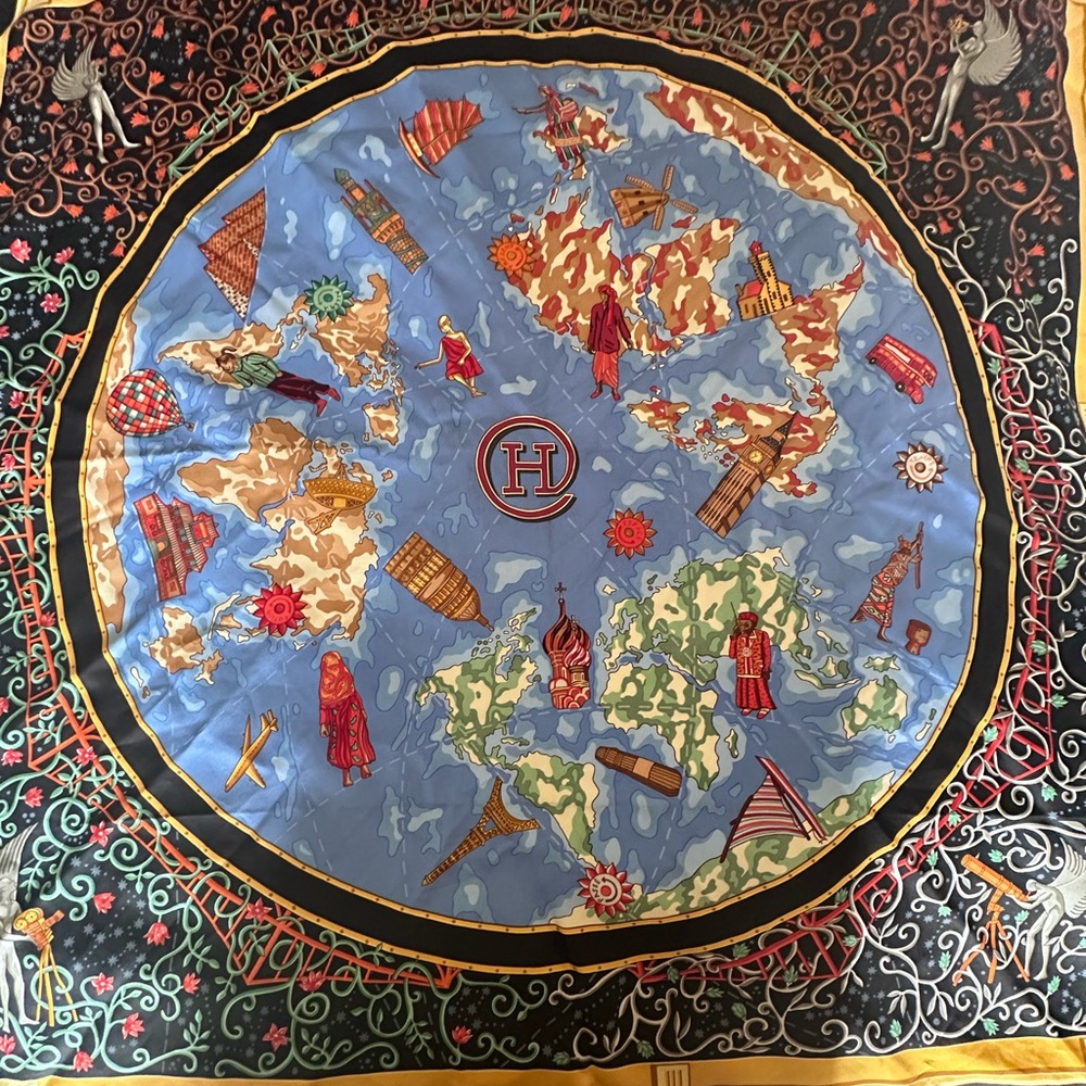 Hermes silk scarf